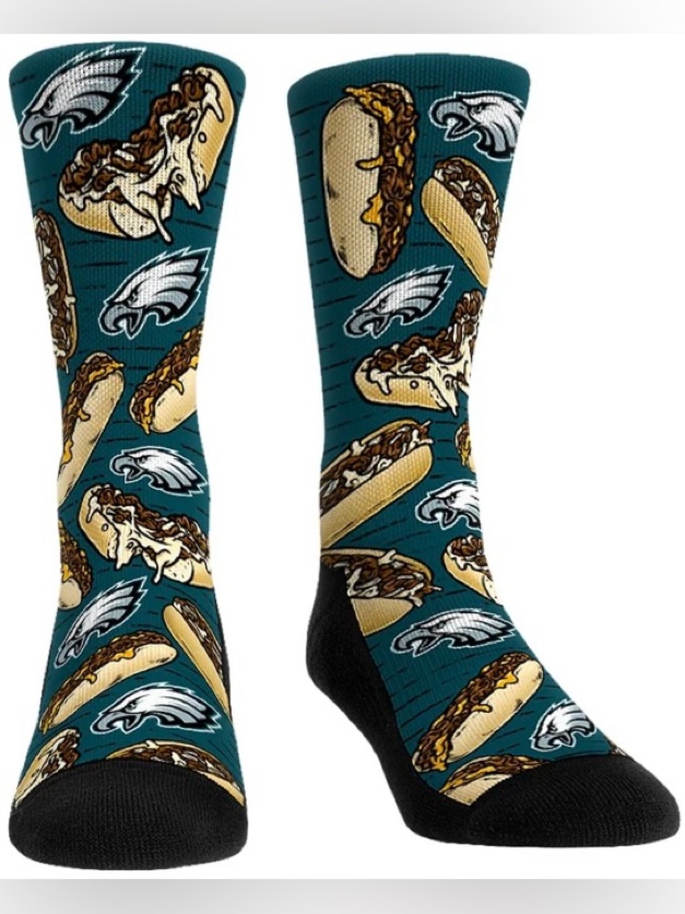 Rockem Socks PHILADELPHIA EAGLES CHEESESTEAKS Socks Sz.S/M